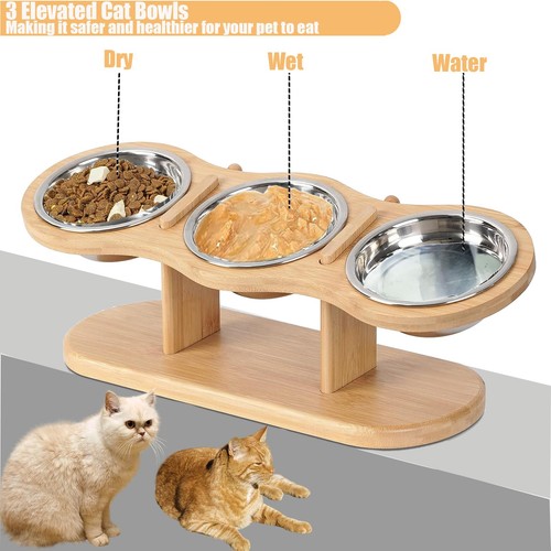 Katzennapf erhöht 3er set - erhöht,