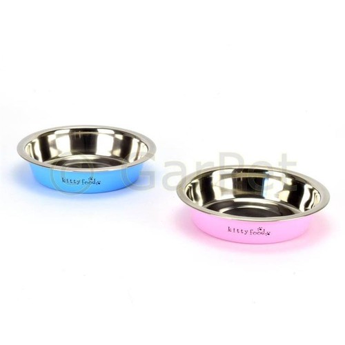 Katzennapf rosa blau - , flach