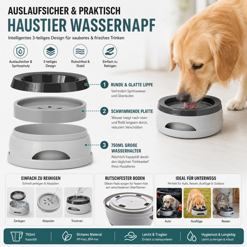 Hund wassernapf auslaufsicher - hund,